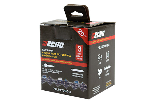 Echo | 3-Pack Chains | Model 20" – 3 Pack Chain - 72LPX70CQ-3 for sale at Pillar Equipment, Quad Cities Region, Illinois