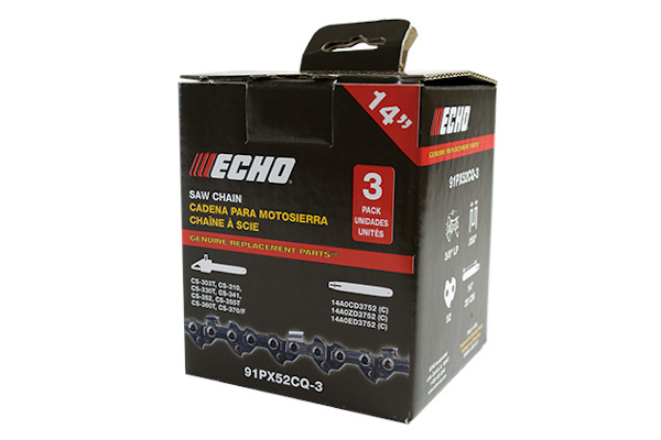 Echo | 3-Pack Chains | Model 14" – 3 Pack Chain- 91PX52CQ-3 for sale at Pillar Equipment, Quad Cities Region, Illinois