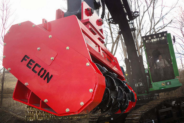 Fecon | BULL HOG® FOR EXCAVATORS | Excavator Mulching Head 15-45 Ton for sale at Pillar Equipment, Quad Cities Region, Illinois